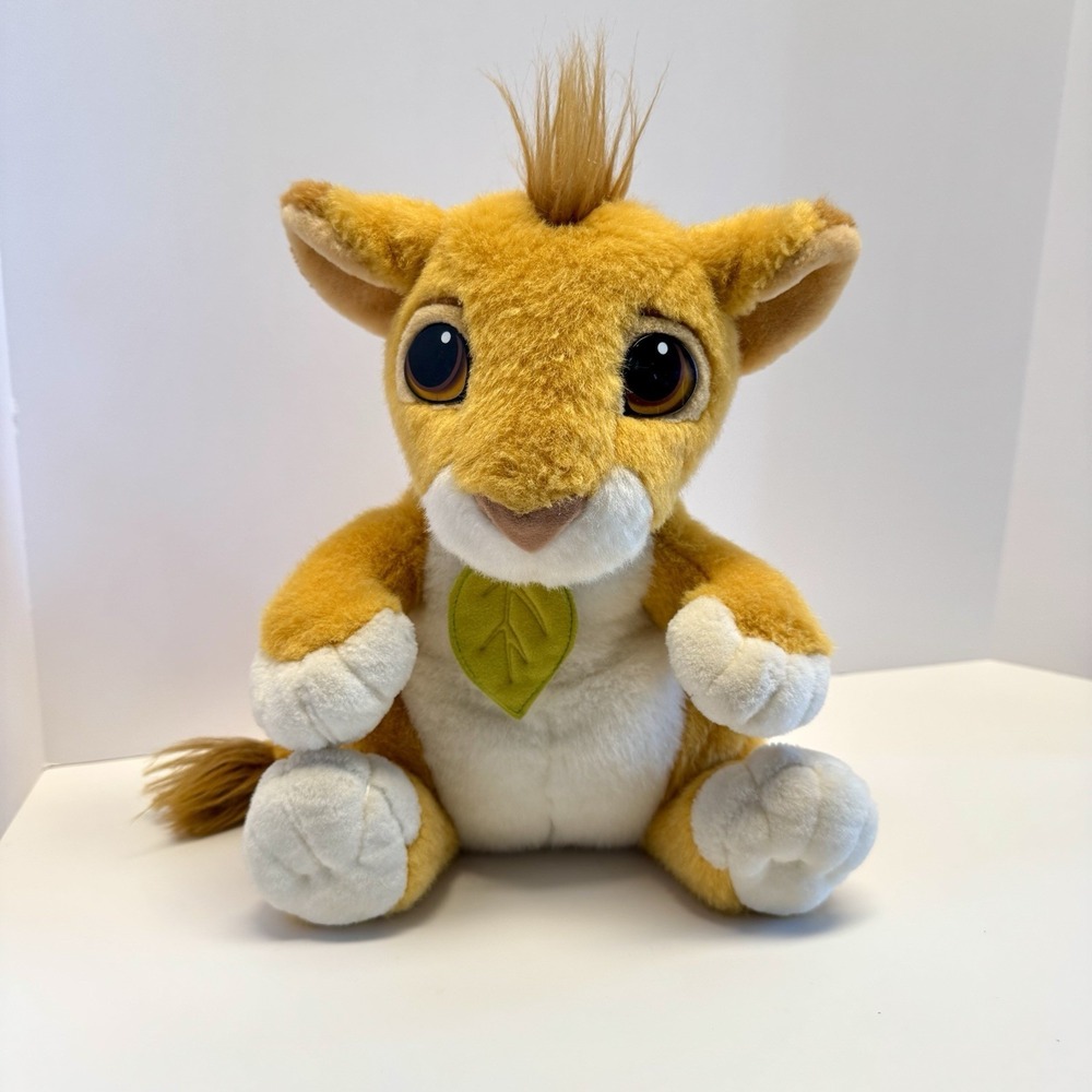1993 Mattel Disney The Lion King 12" Young Simba Talking Plush Toy Tested & Work